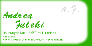 andrea fuleki business card